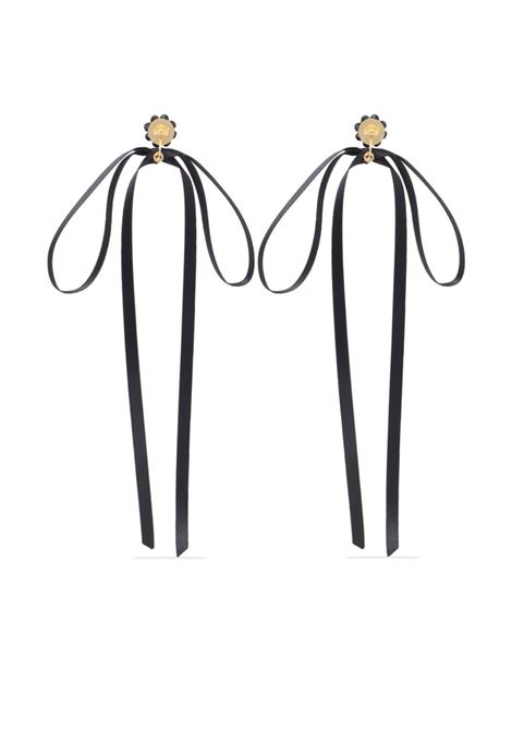 Black ribbon-bow earrings Simone Rocha - women SIMONE ROCHA | ERG3890903BLK